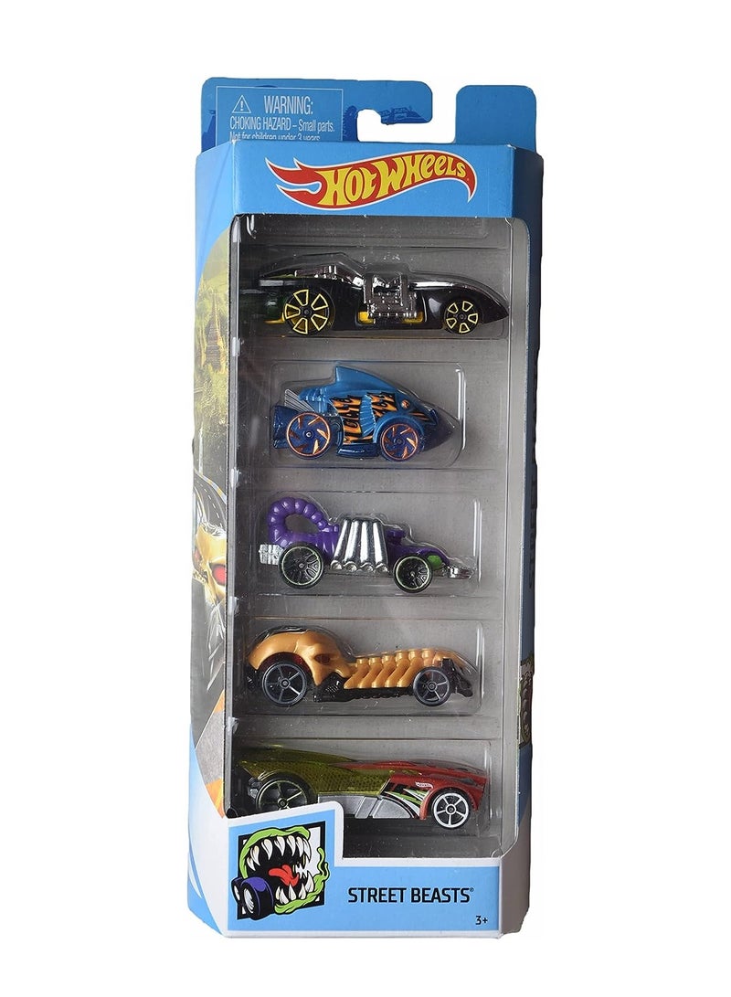 Basic Car Pack of 5 Assorted 1 Piece