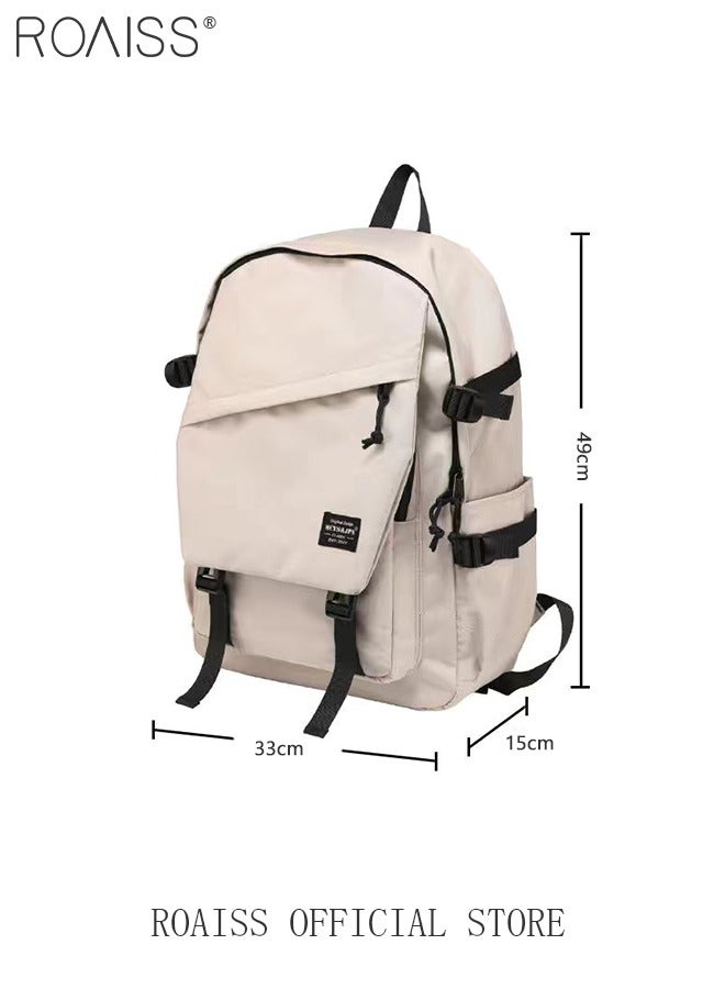 Classic Large Capacity Backpack Multifunction Casual Water Resistant Oxford Double Shoulder School Bag