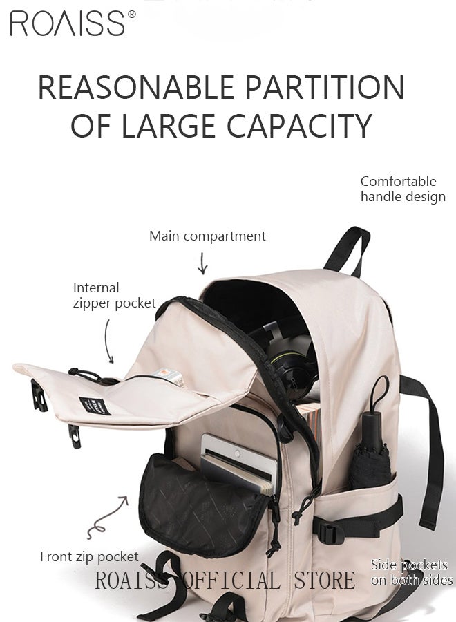 Classic Large Capacity Backpack Multifunction Casual Water Resistant Oxford Double Shoulder School Bag