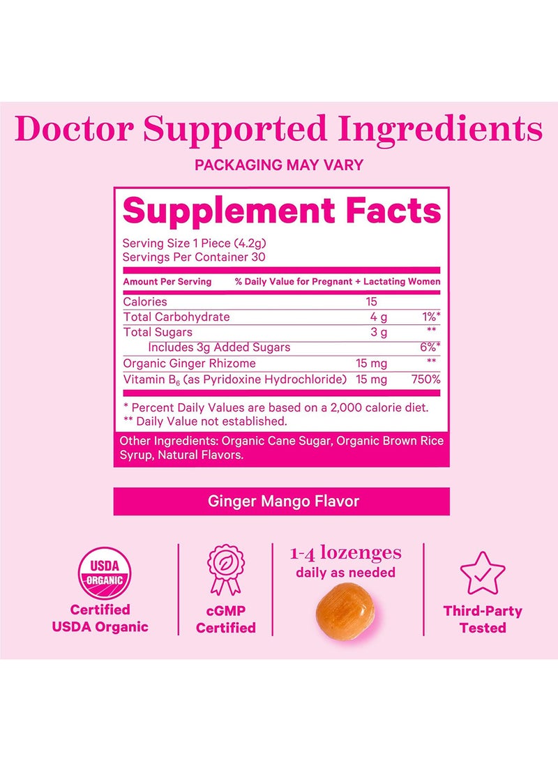 Pack Of 30 Mango Ginger Morning Sickness Sweets Organic Lozenge
