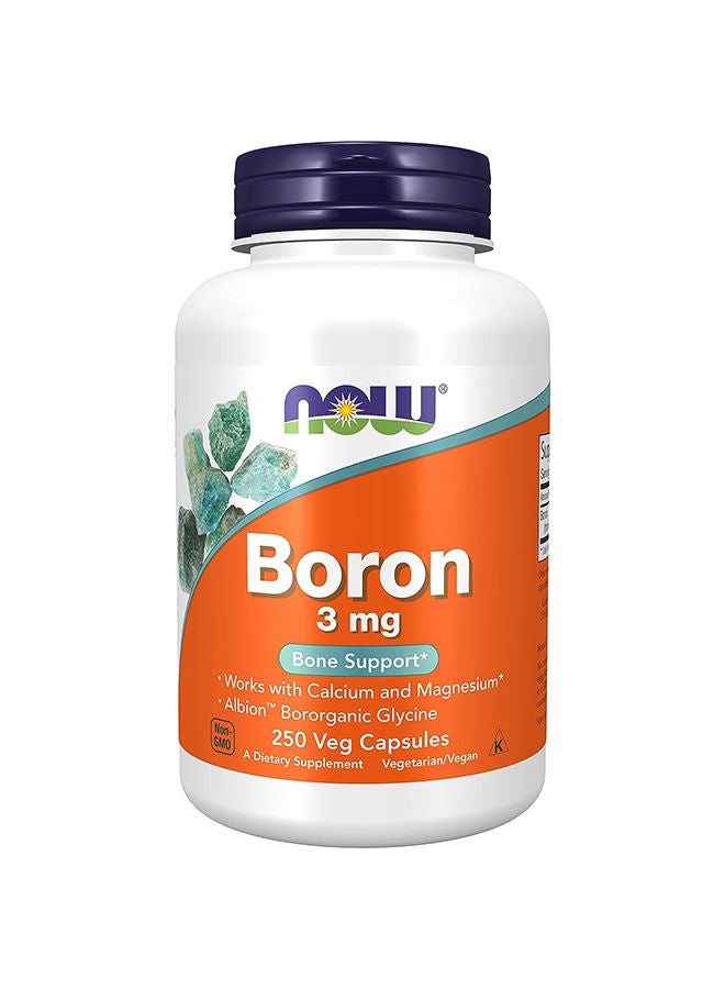 Boron Dietary Supplement 3mg - 250 Capsules