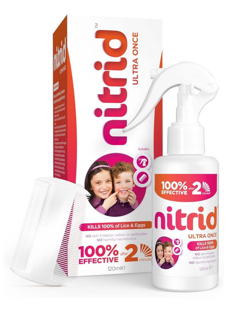 Nitrid Ultra Once Anti-Lice Lotion Spray with Comb 120ml