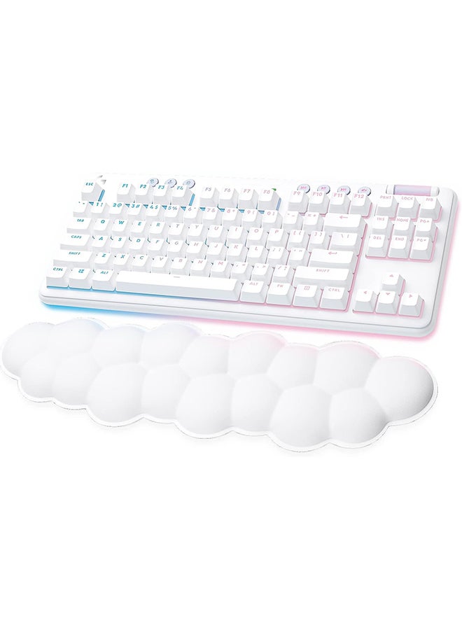 G715 Wireless Mechanical Gaming Keyboard, With Lightsync RGB, Lightspeed, GX Brown Tactile Switch, Keyboard Palm Rest, PC/Mac Compatible, English US Layout, White Mist | 920-010465