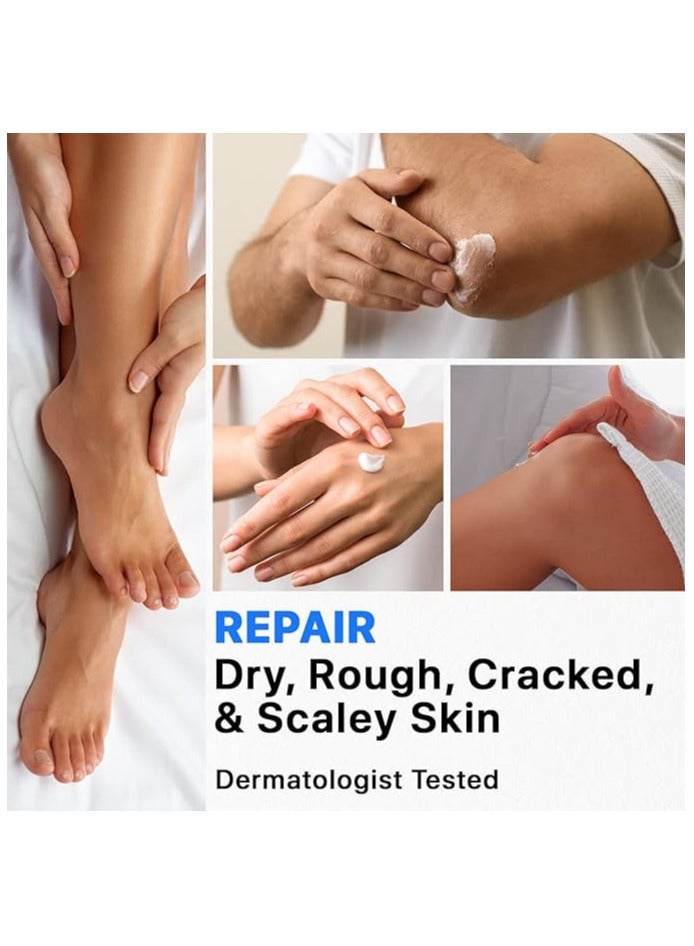 Ebanel Urea Cream 40% plus Salicylic Acid 2%, Dry Cracked Feet Heels Knees Elbows Hands Repair Treatment(130g)