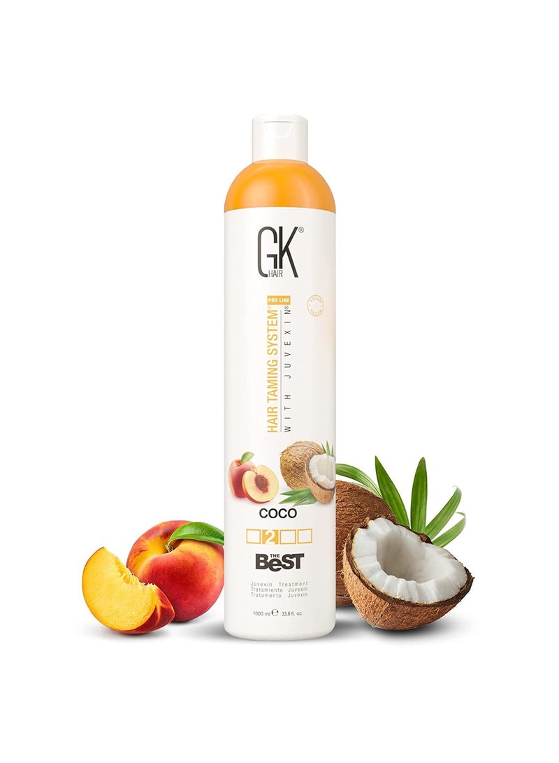 The Best COCO (33.8 Fl Oz/1000ml) Smoothing Keratin Hair Treatment - Professional Brazilian Complex Blowout Straightening For Silky Smooth & Frizz Free Hair