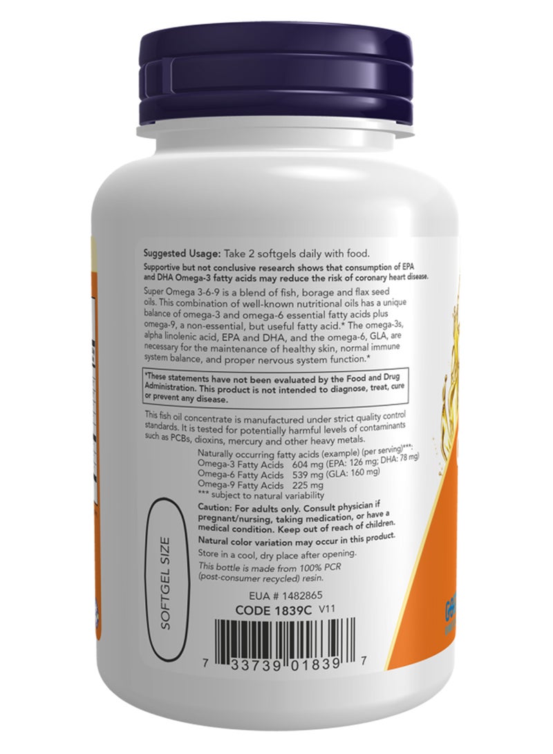 Super Omega 3-6-9 90 Softgels