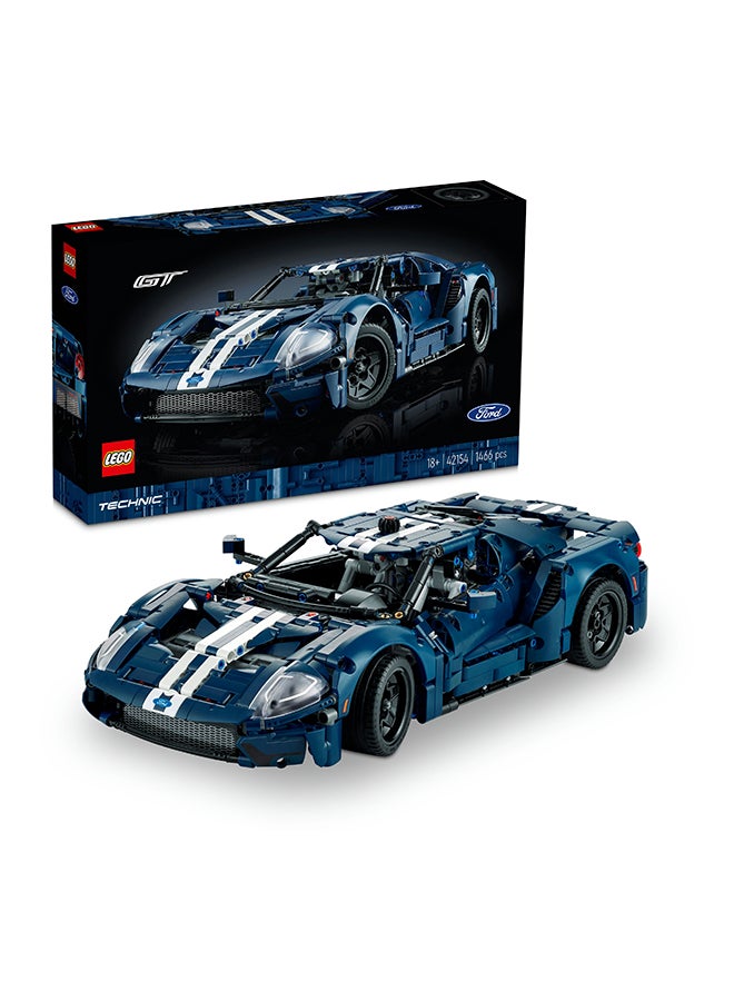 Technic 2022 Ford GT 42154 Building Kit; An Immersive Project for Adults; Craft All the Details of This 1:12 Model Gift for Car Lovers; Presented in Classic Dark Blue with White Racing Stripes (1,466 Pieces)