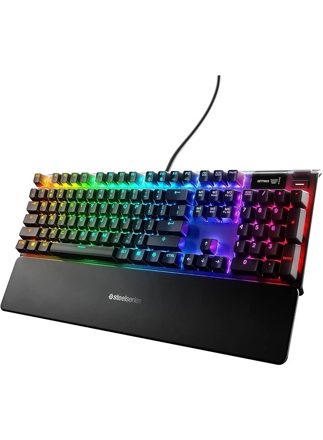 Apex Pro Mechanical Gaming Keyboard, Adjustable Actuation Switches, World’s Fastest Mechanical Keyboard, OLED Smart Display, RGB Backlit | 64626