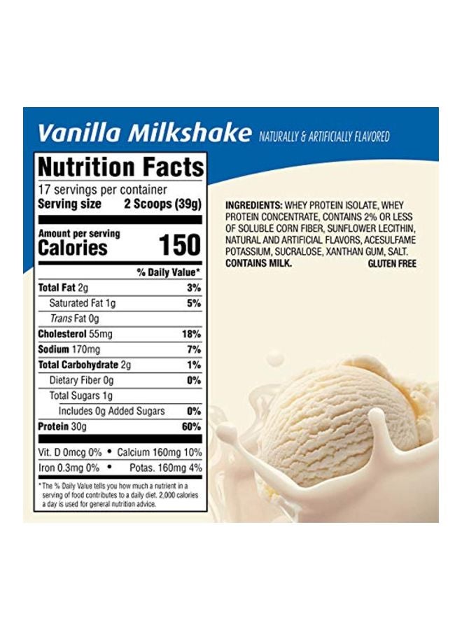 Whey Protein Powder - Vanilla 17 Servings