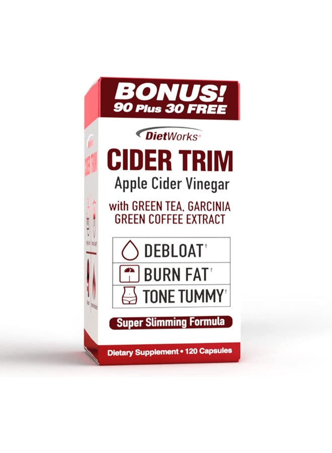 Dietworks Cider Trim - Apple Cider Vinegar - 120 Capsules