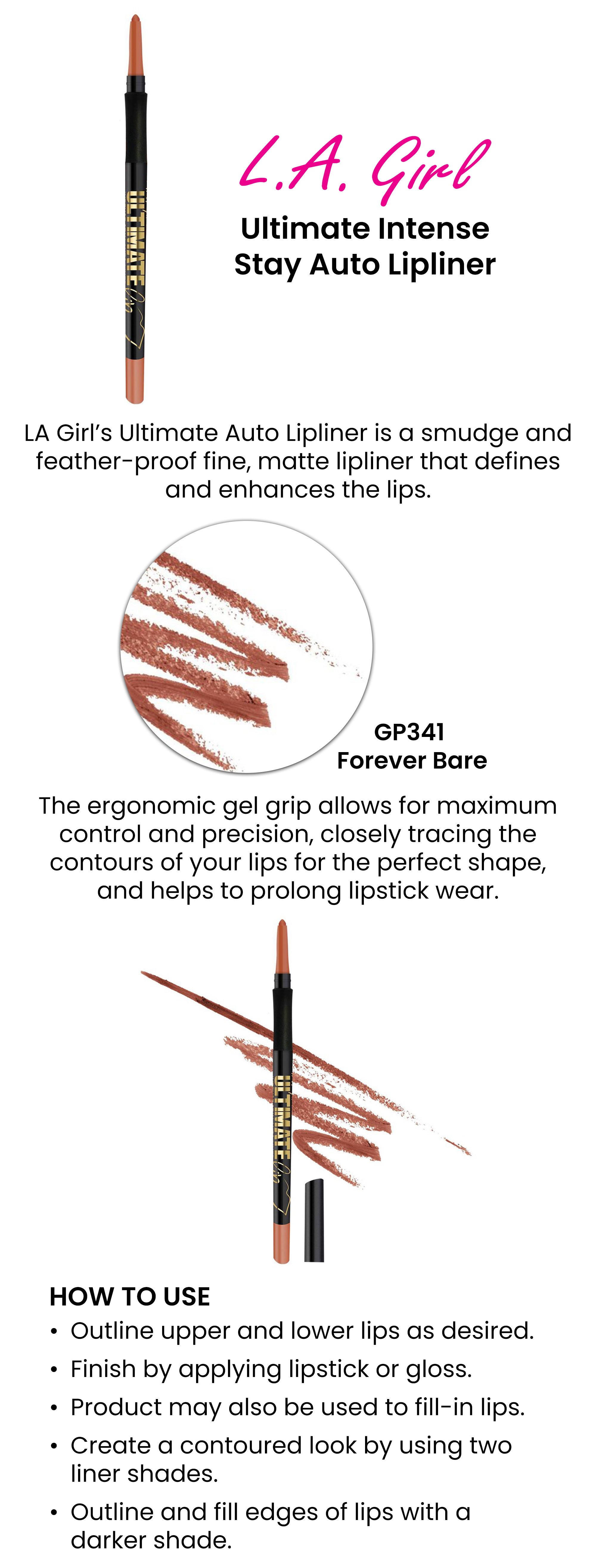 Ultimate Intense Stay Auto Lip Liner Gp341 Forever Bare