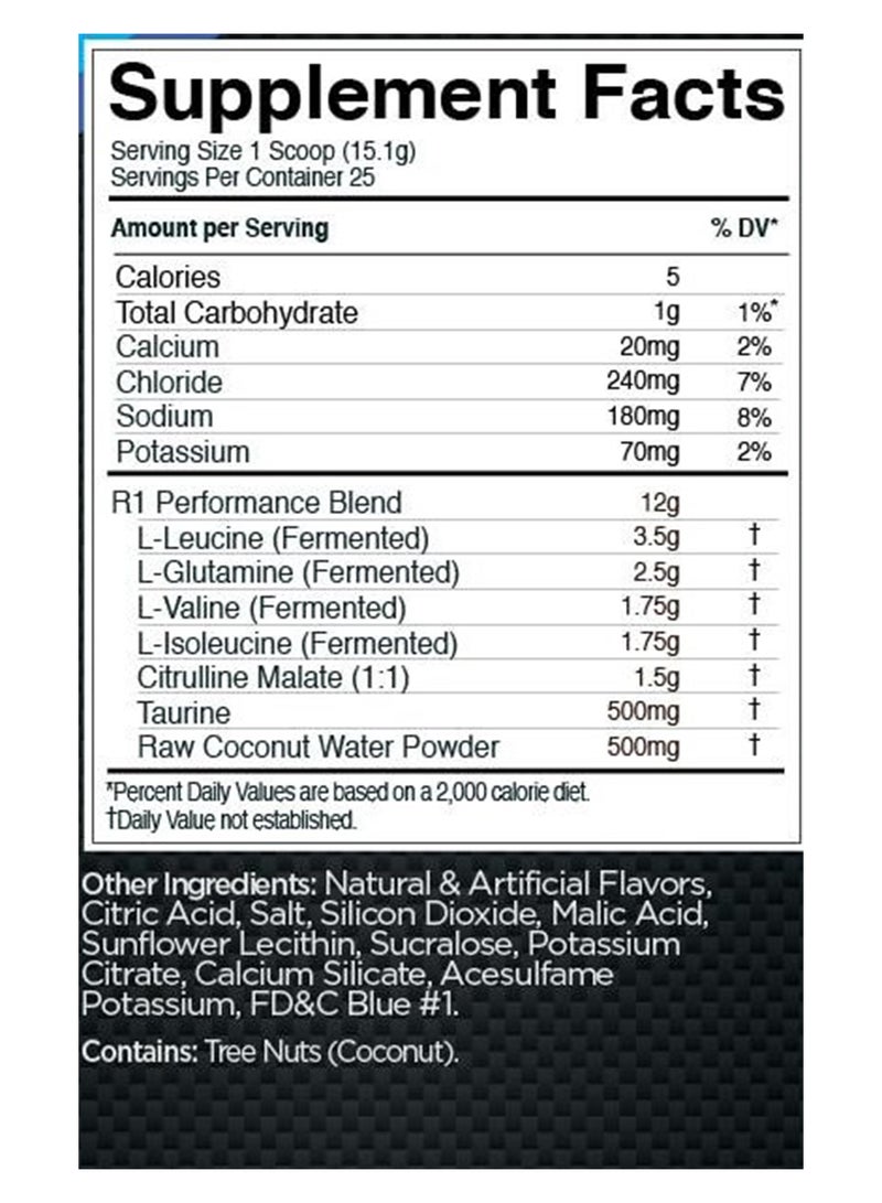 Train Bcaas Performance, Hydration And Recovery Dietary Supplement Orange Burst 25 Servings 378G
