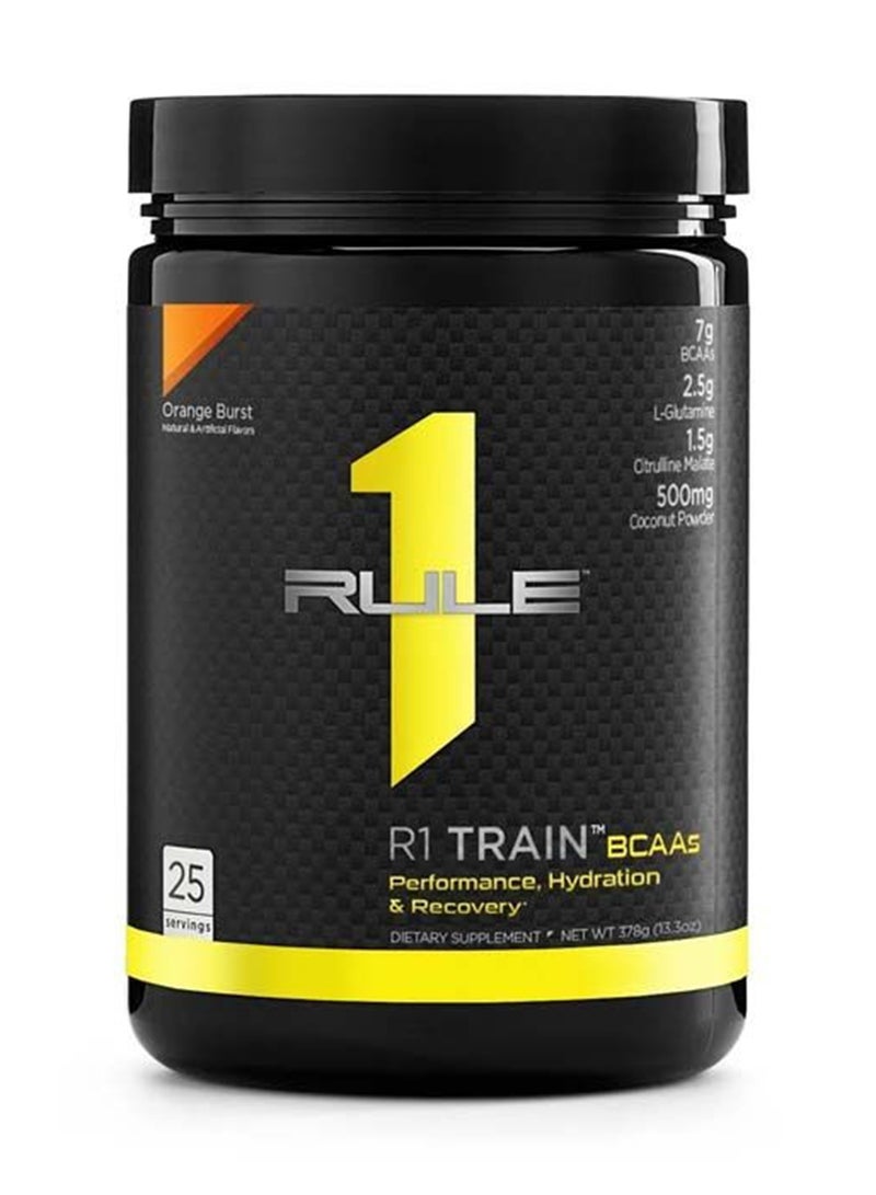 Train Bcaas Performance, Hydration And Recovery Dietary Supplement Orange Burst 25 Servings 378G