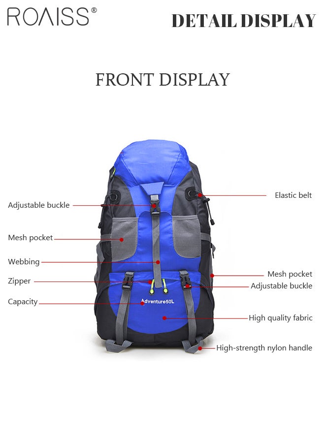 Multifunctional Outdoor Backpack Double Shoulder Bag Men and Women Hiking Sports Travel Mountaineering Bag Large Capacity Leisure Travel Bag