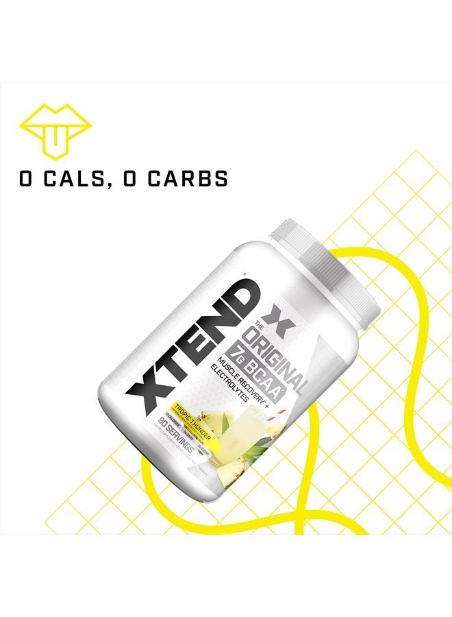 XTEND Original BCAA Powder Tropic Thunder Sugar Free Post Workout Muscle Recovery Drink with Amino Acids - 7g for Men And Women, 90 Servings