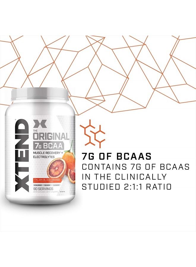 Original BCAA Powder Italian Blood Orange - Sugar Free Post Workout Muscle Recovery Drink with Amino Acids - 7g BCAAs for Men And Women - 90 Servings