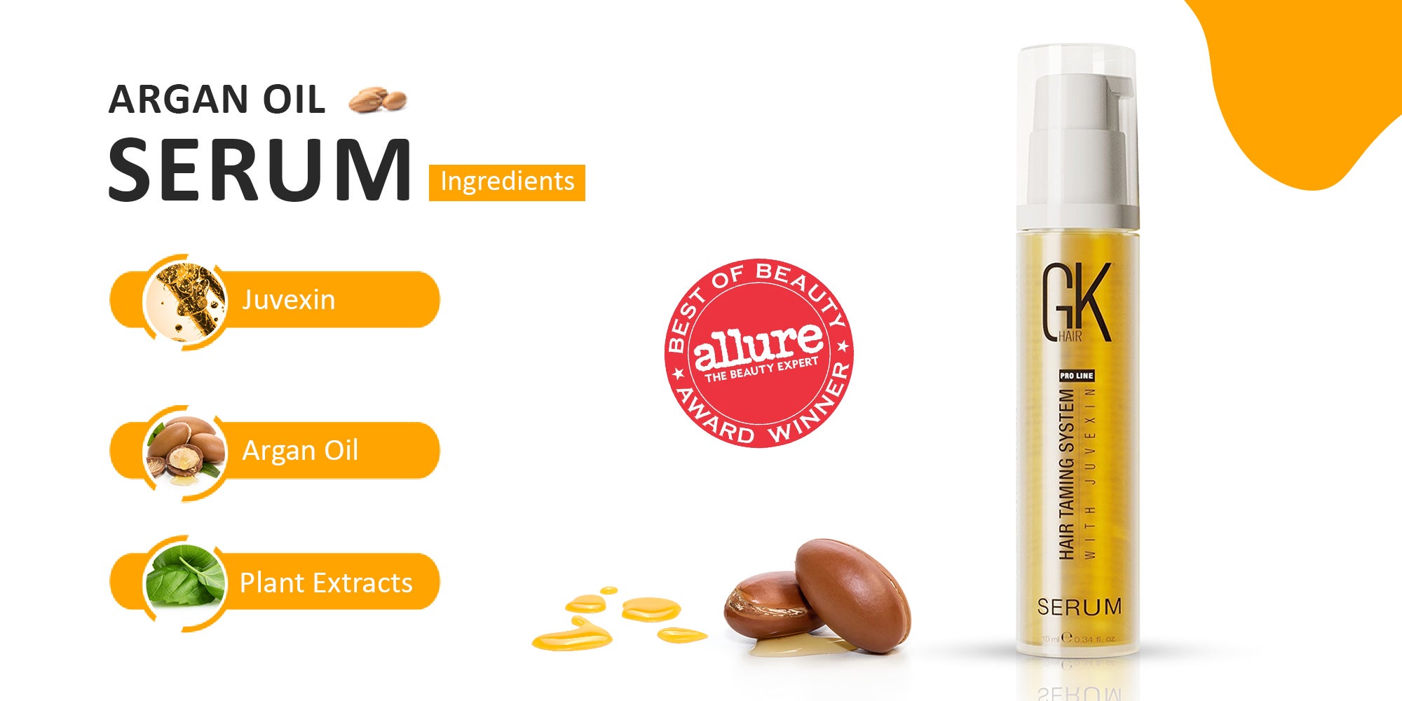 Argan Oil Anti Frizz Hair Mini Serum 10ml Styling Smoothing Strengthening Hydrating Nourishing Heat Protection Shine Frizz Dry Damage Hair Repair