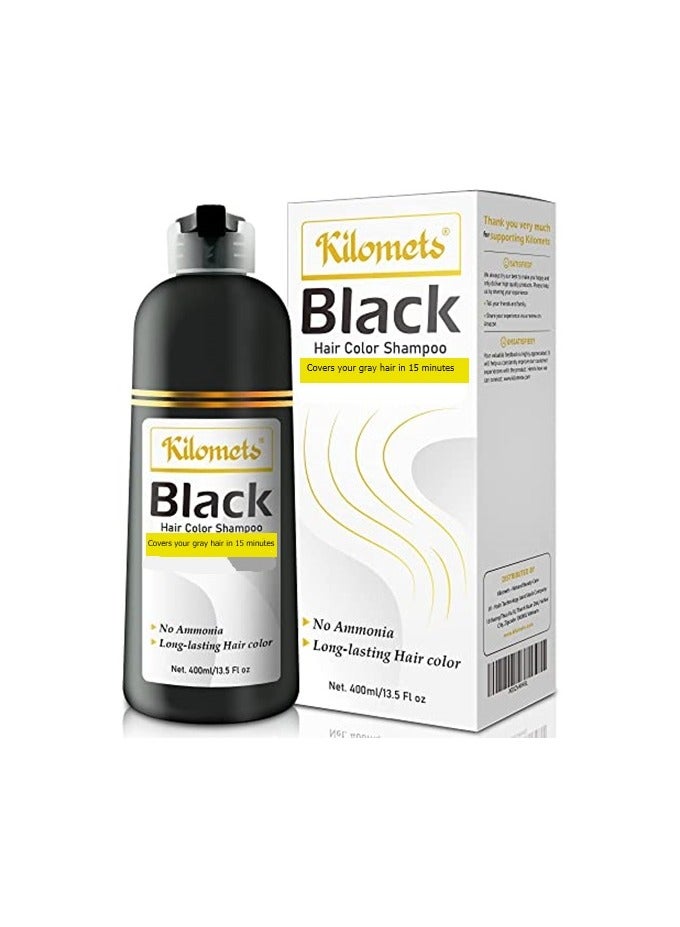 KILOMETS BLACK Hair Color Shampoo 13.5 FL.Oz (400ml)