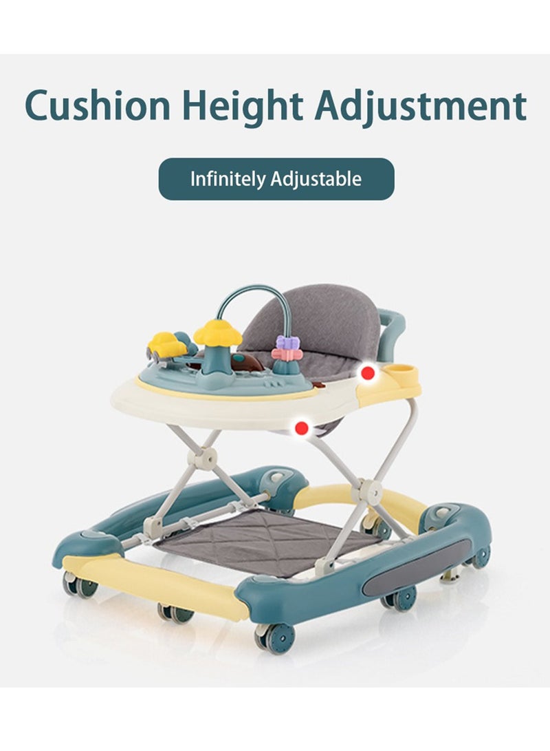 6-In-1 Multifunctional Baby Walker, Convertible Kids Rocker With Music And 5 Height Gear Adjustable