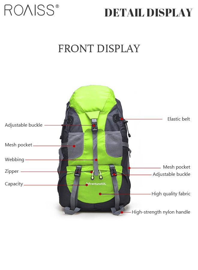 Multifunctional Outdoor Backpack Double Shoulder Bag Men and Women Hiking Sports Travel Mountaineering Bag Large Capacity Leisure Travel Bag