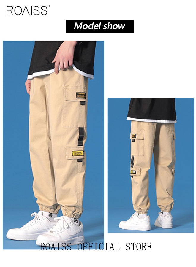 Men's Cargo Pants Casual Pants with Elastic Drawstring Suitable for Various Body Types Simple and Trendy