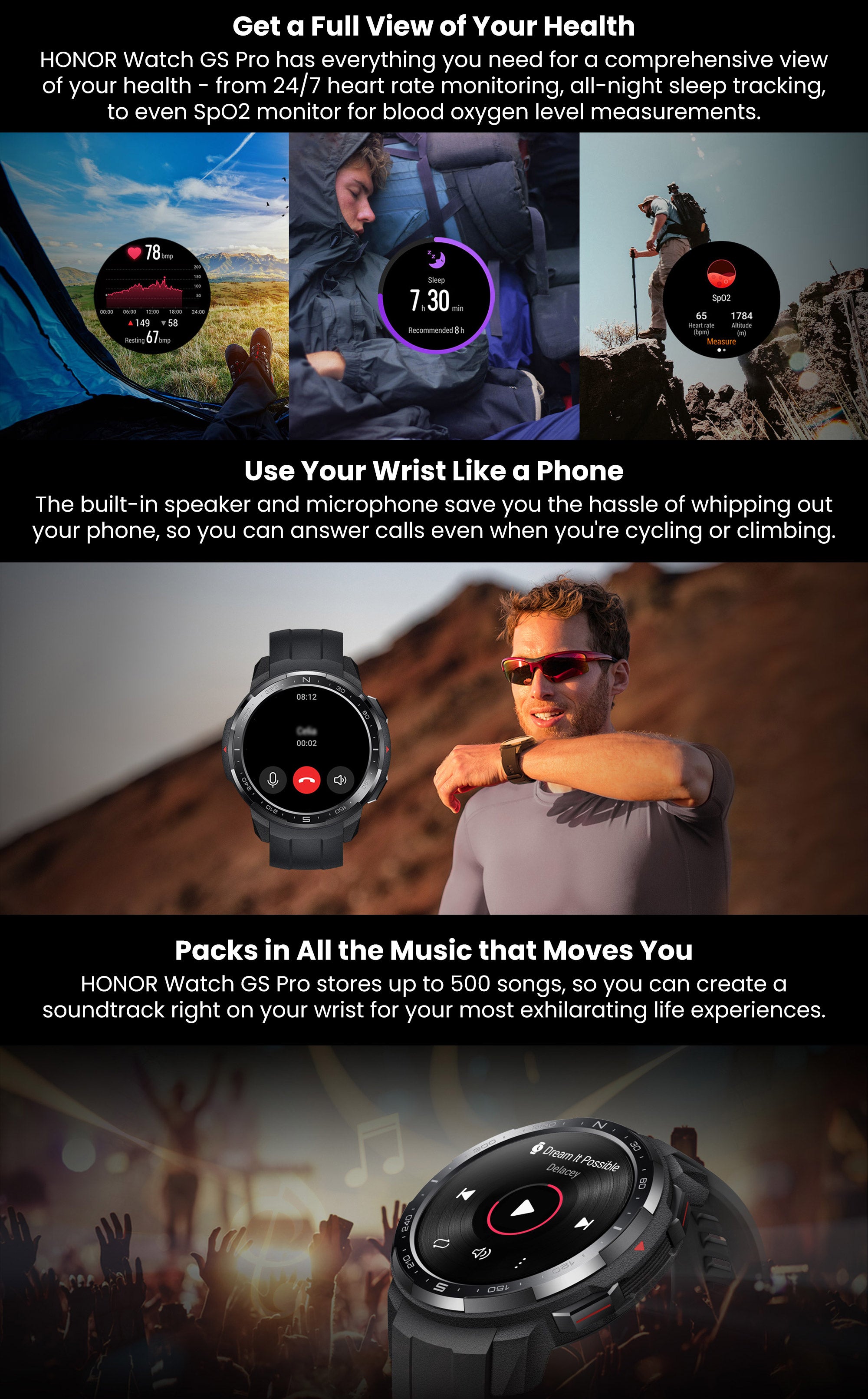 Watch GS Pro Charcoal Black