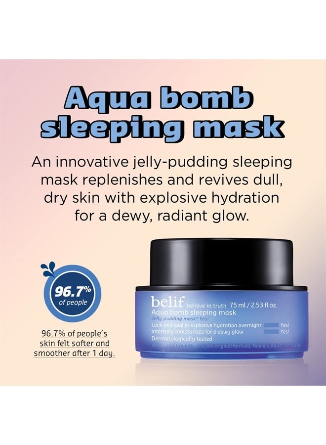 Belif Aqua Bomb Sleeping Mask Hydration Overnight Intensely moisturizes 75ml