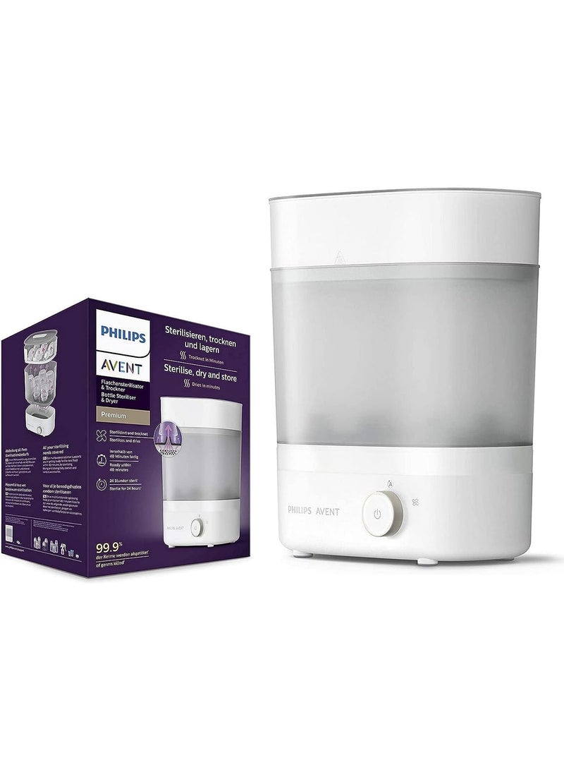 Avent Premium Bottle Steriliser And Dryer, Kills 99.9% of Germs, Stays Sterile For 24 Hours, Scf293/01