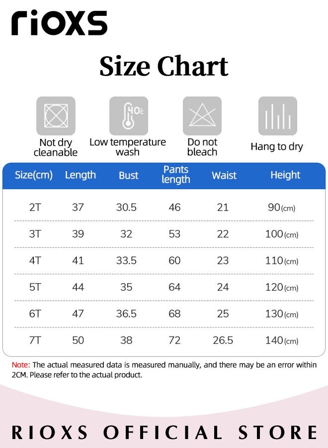 Kids Girls' Top and Pants Set, Little Girls' Short Sleeve Shirt and Long Pants Suits, Short Ruffled Sleeve with Zebra Strip Long Pants, 100% Cotton Breathable Outfits Summer Playwear for Casual, Daily Wear, Indoor and Outdoor, Black and White