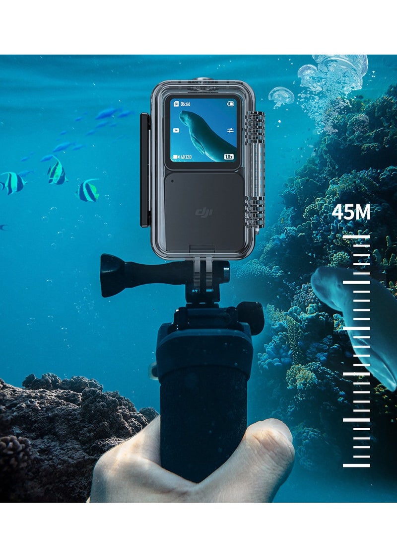 Waterproof Case for DJI Action 2 Dual-Screen Combo Housing Case 147Ft Diving Housing Case Protective Shell