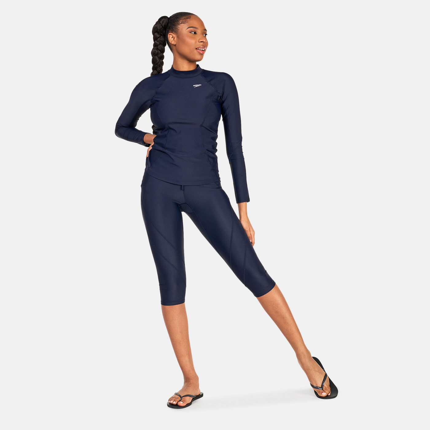 Womens' Logo 3/4 Swimming Leggings