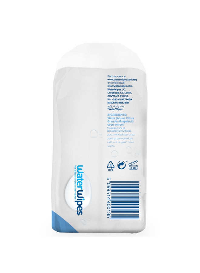 Original Plastic Free Baby Wipes, 240 Wet Wipes, 99.9% Water Based And Unscented For Sensitive Skin Pack of 4