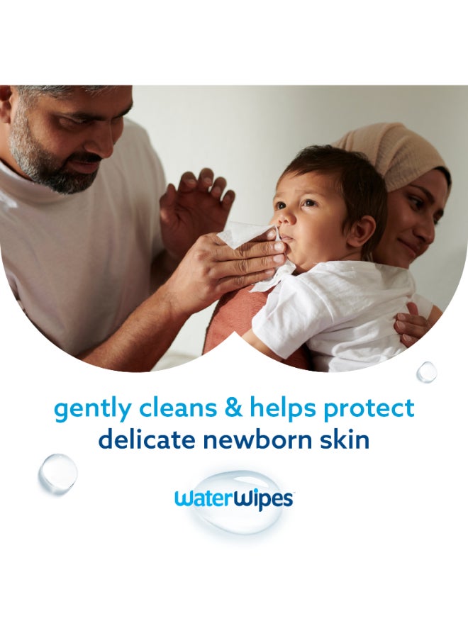 Original Plastic Free Baby Wipes, 240 Wet Wipes, 99.9% Water Based And Unscented For Sensitive Skin Pack of 4