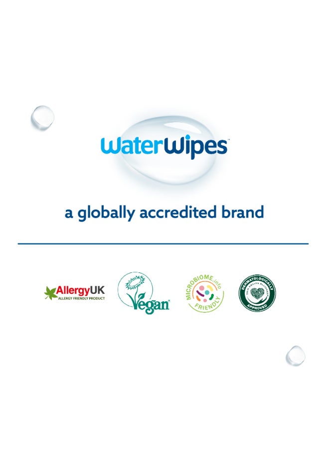 Original Plastic Free Baby Wipes, 240 Wet Wipes, 99.9% Water Based And Unscented For Sensitive Skin Pack of 4