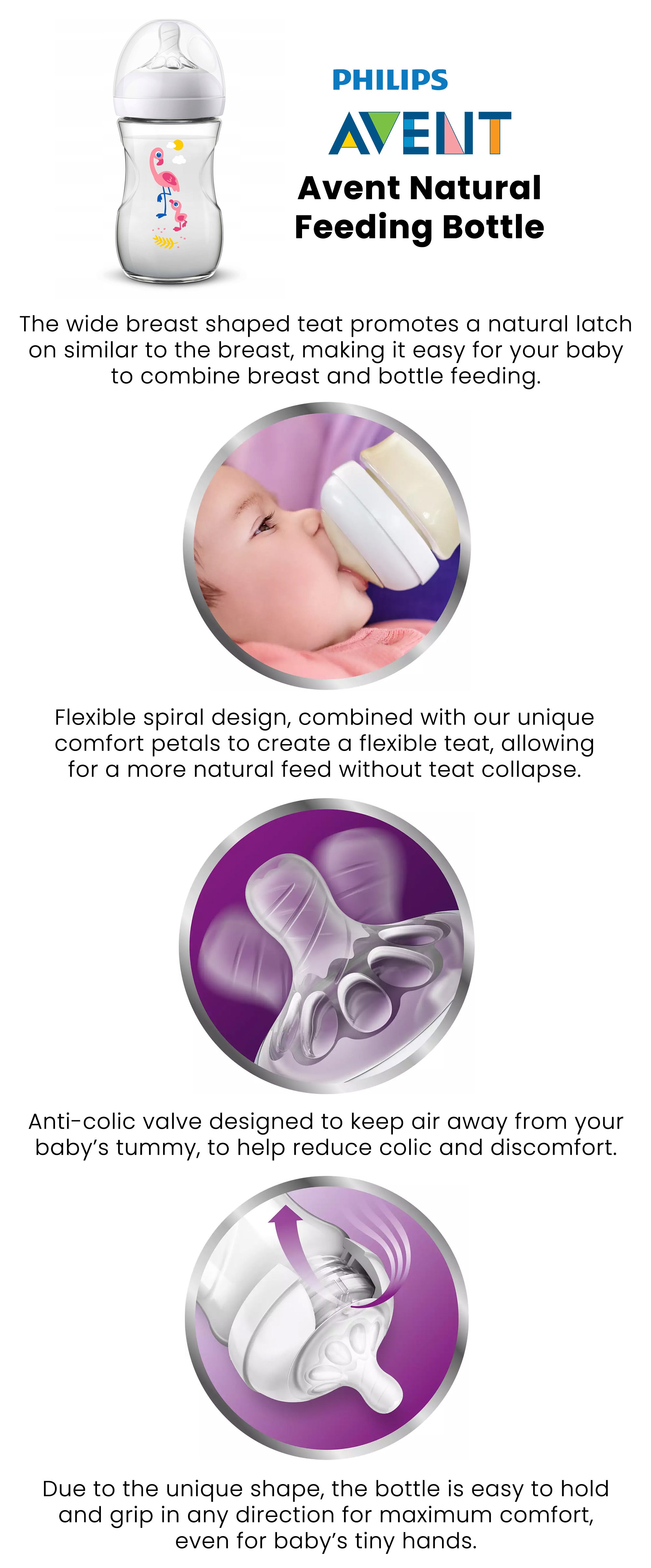 Natural 3.0 Feeding Bottle, 260 Ml , Koaola - White