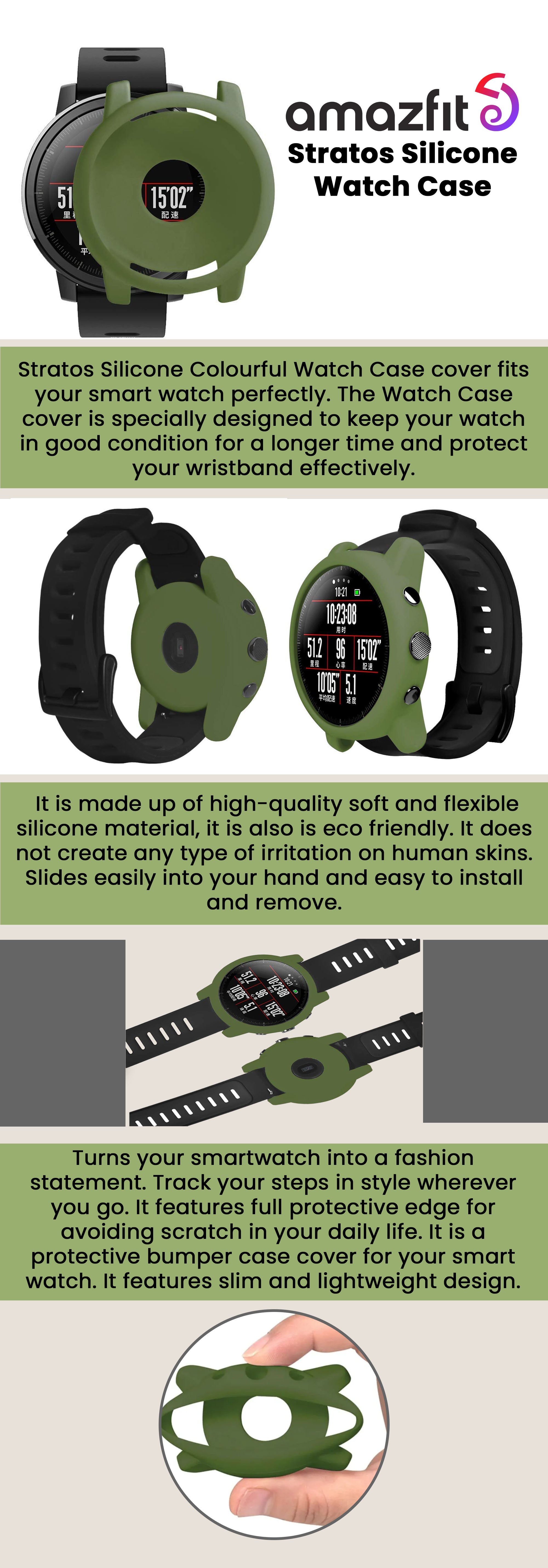 Stratos Silicone Watch Case Army Green