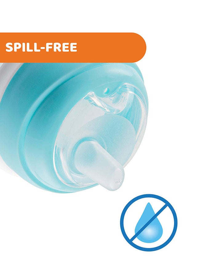 Soft Silicone Spout, Spill Free Transition Cup 4M+ 200Ml, Light Blue