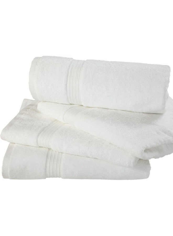 Bliss Casa 4-Piece 100% Combed Cotton Bath Towels - 550 GSM Quick Dry Highly Absorbent Bathroom Towels - Thick Soft Hotel Quality Bath Towel Set for Bath And Spa 27x54 Inch