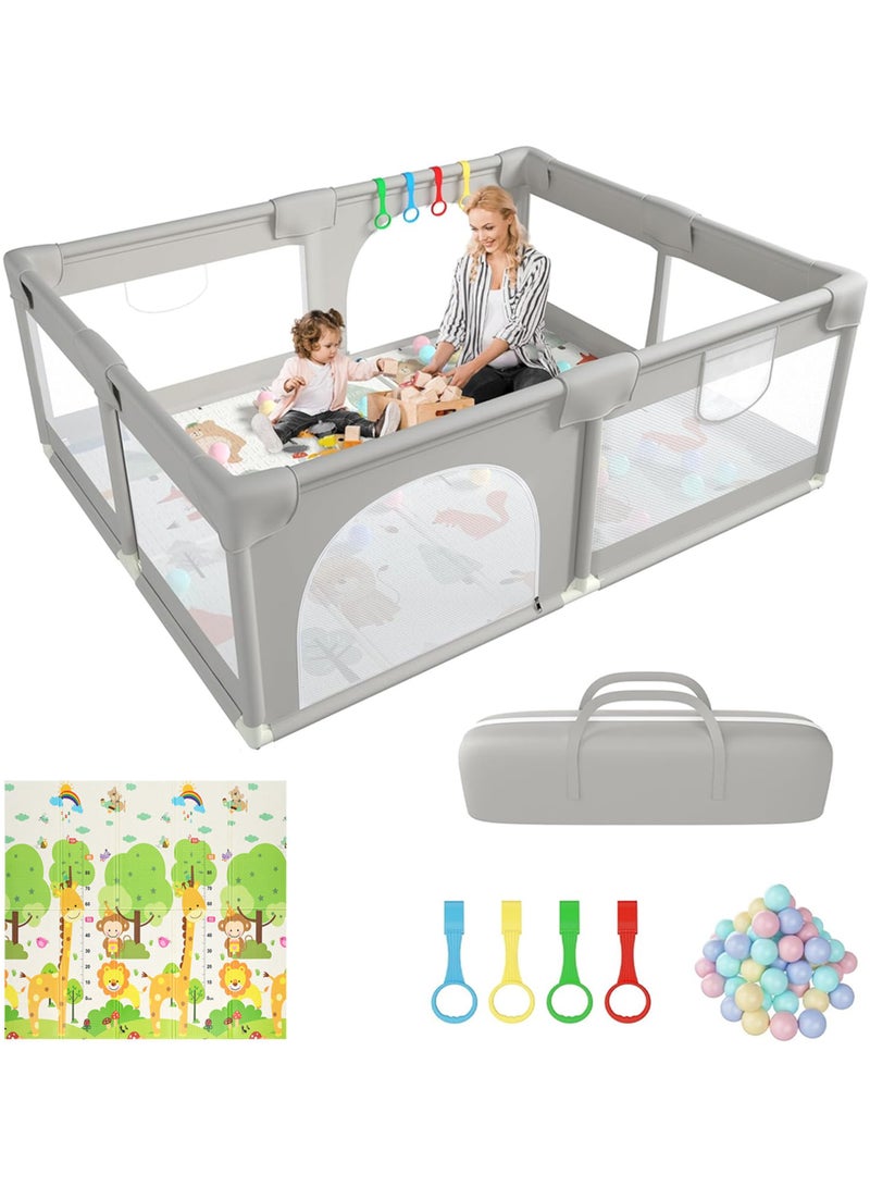 HOCC Large Baby Playpen Fence with Balls and PlayMat