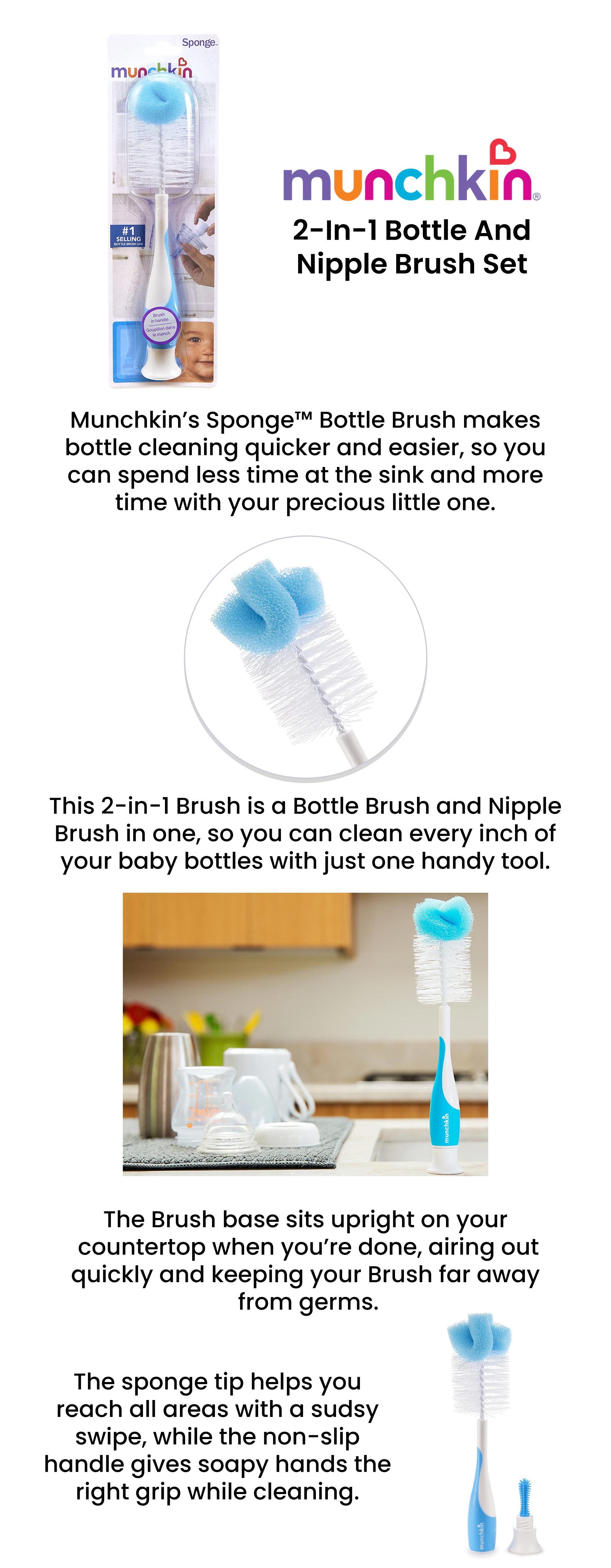 2-In-1 Bottle And Nipple Brush Set