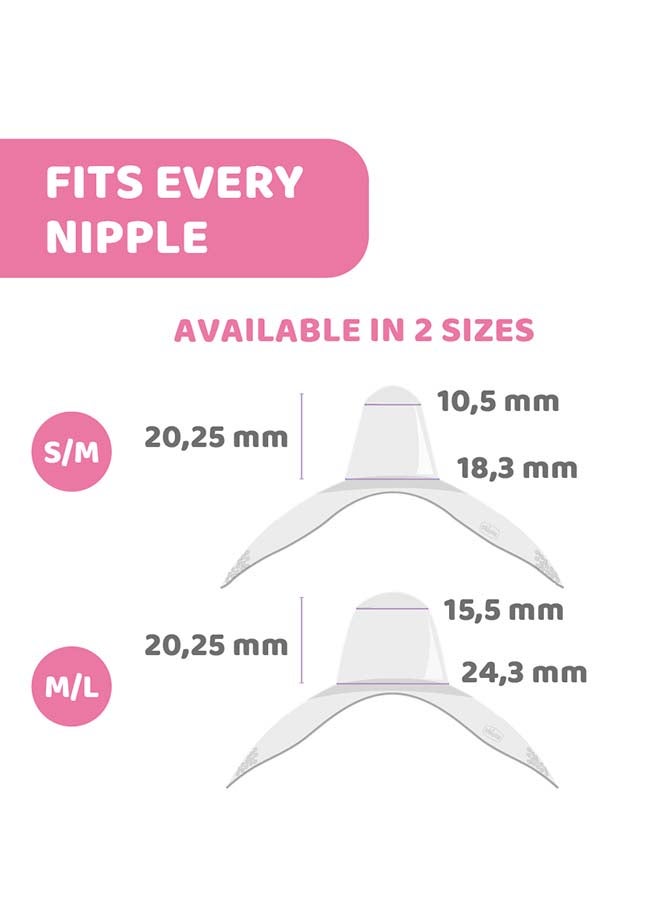 Nipple Shields Silicone Medium & Large 2Pcs