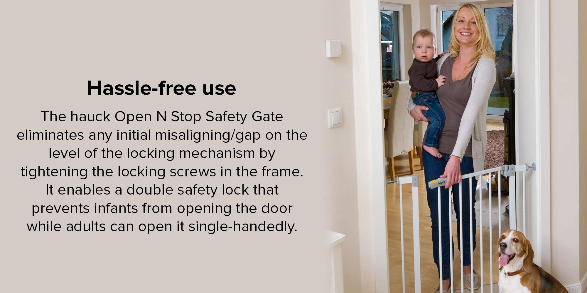 Open N Stop Safety Gate - White - 75x4x120.5 cm