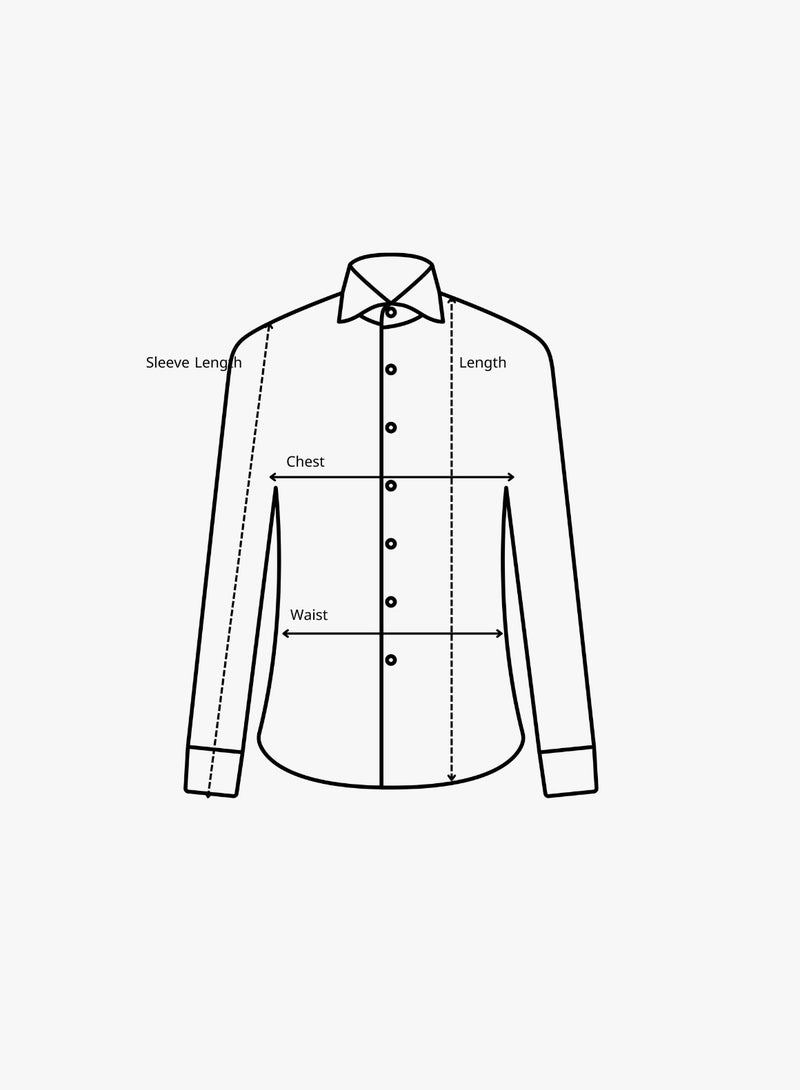 Patterned Men's Slim-Fit Casual Shirt