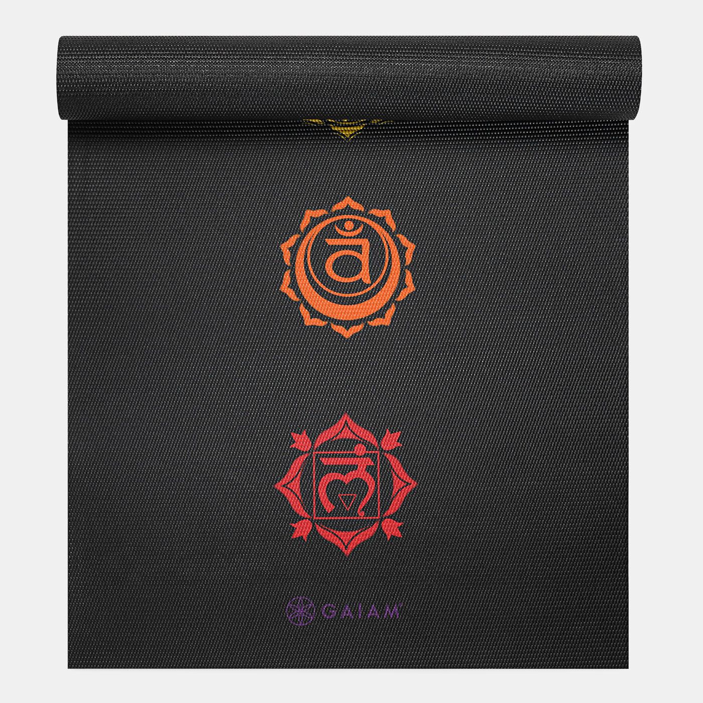 Black Chakra Yoga Mat (6mm)