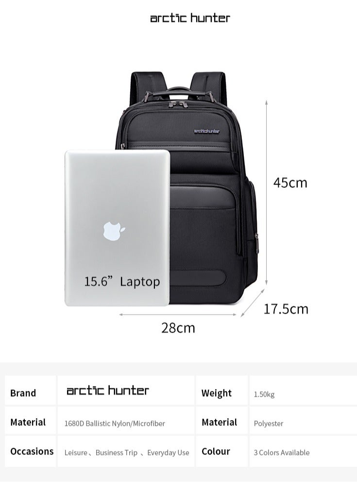 Large Business Travel Laptop Backpack Wear Resistant Durable Trip Bag with Independent Laptop and Tablet Computer Compartment B00492 Blue