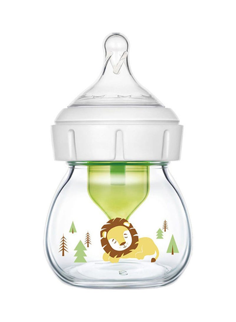 Glass W-N Anti-Colic Options+ Bottle With Lion Deco With Preemie Nipple, 2 Oz/60 Ml, 1-Pack