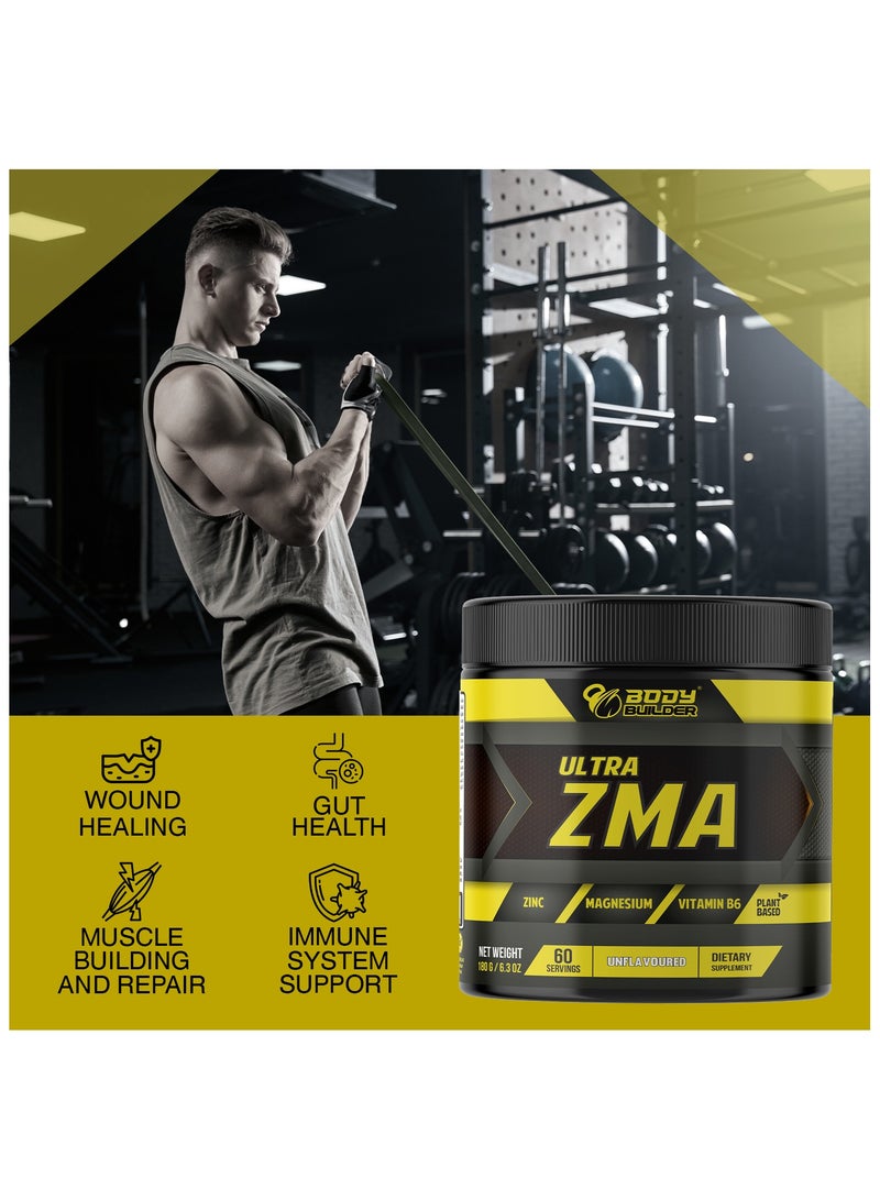 Body Builder Ultra ZMA, Unflavored, 60 Servings -180gm