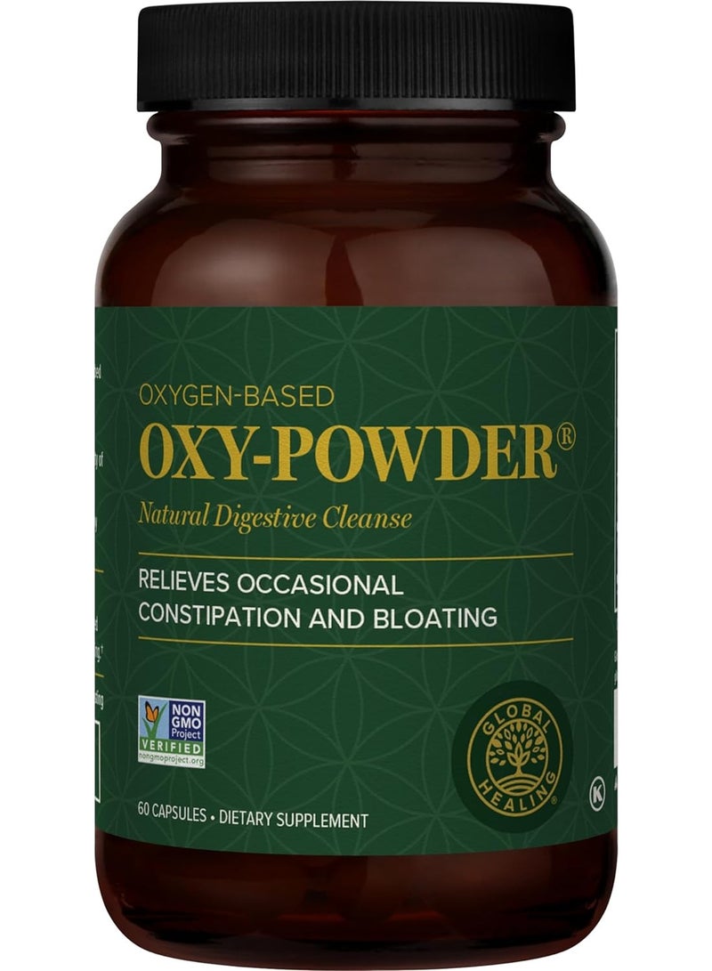 Oxy-Powder Oxygen Based Safe and Natural Colon Cleanser and Relief from Occasional Constipation (60 Capsules)