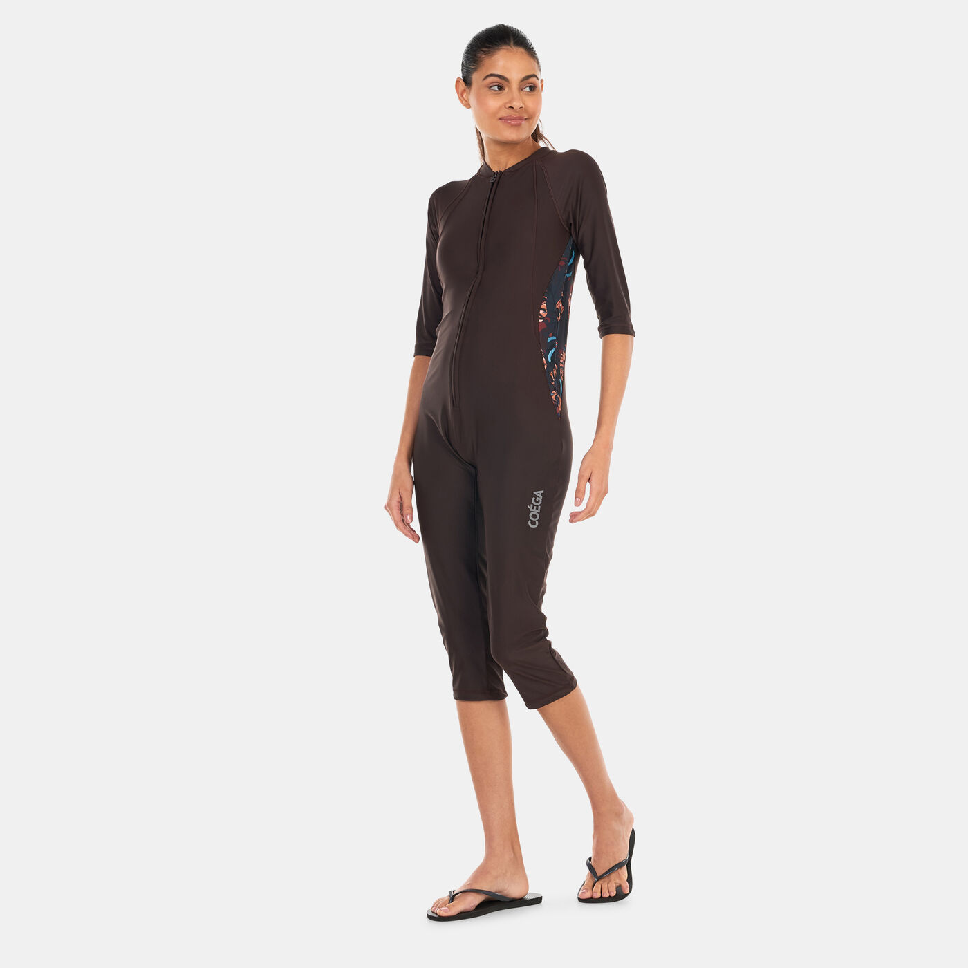 Women's 3/4 Length One-Piece SlimKini Swimsuit