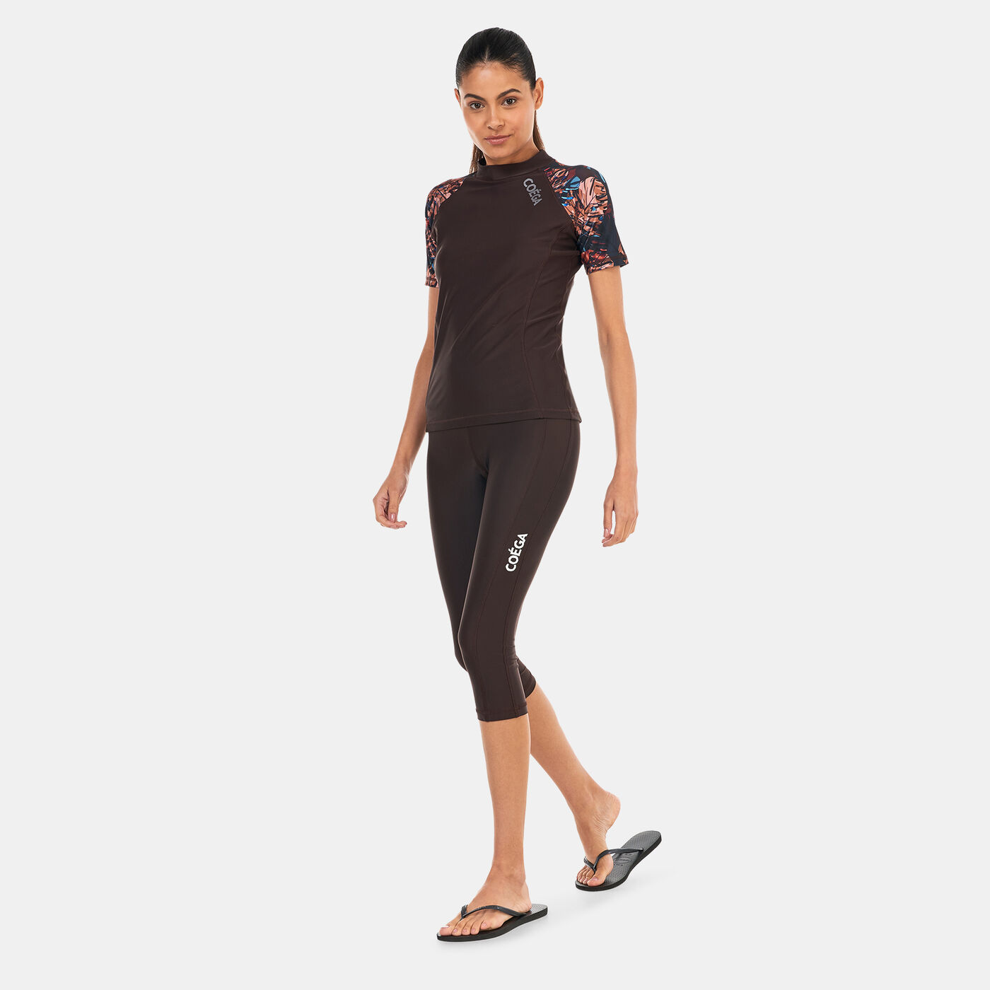 Women's Printed 3/4 Swim Leggings